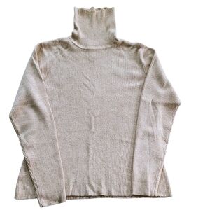 WORTHINGTON Gold Sparkle Long Sleeve Turtleneck Sweater